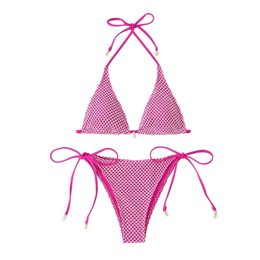 2Pcs/Set Women Bikini Set Chest Pad Push Up Halter Neck Bra Adjustable Side Straps Swimming Briefs Set Mesh Decor Summer Swimwea
2Pcs/Set Women Bikini Set Chest Pad Push Up Halter Neck Bra Adjustable Side Straps Swimming Briefs Set Mesh Decor Summer Swimwea