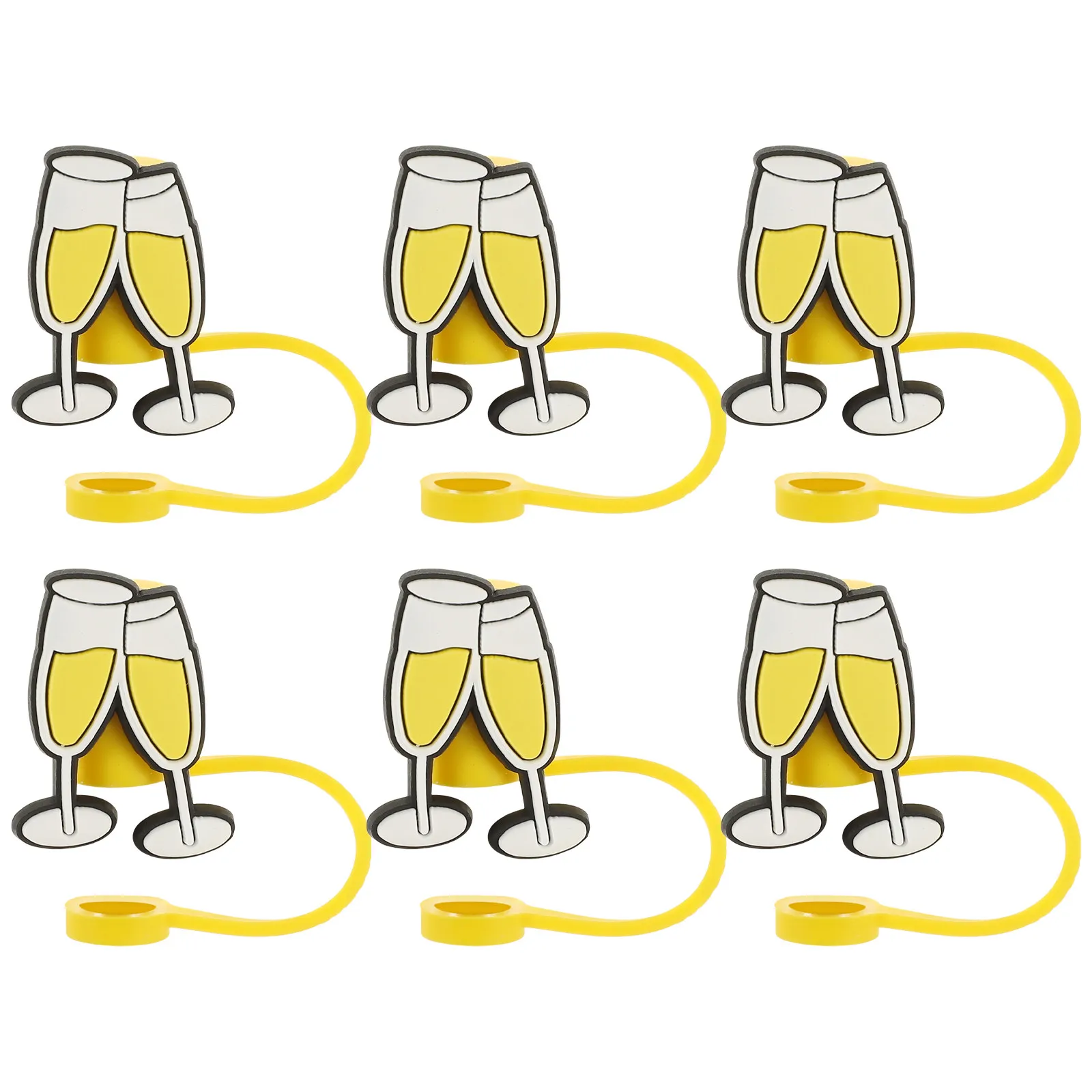 6Pcs Silicone Straw Tips Covers Cute Reusable Drinking Straw Caps Decorative Dust Protection End Plugs for Smoothie Juice Cups
6Pcs Silicone Straw Tips Covers Cute Reusable Drinking Straw Caps Decorative Dust Protection End Plugs for Smoothie Juice Cups