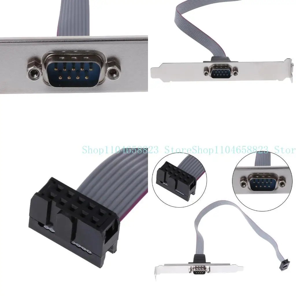 652F For Motherboard 9 Pin Female to RS232 DB9 9Pin Com Port Ribbon Serial Cable Connector Bracket with 28cm Cable
652F For Motherboard 9 Pin Female to RS232 DB9 9Pin Com Port Ribbon Serial Cable Connector Bracket with 28cm Cable
