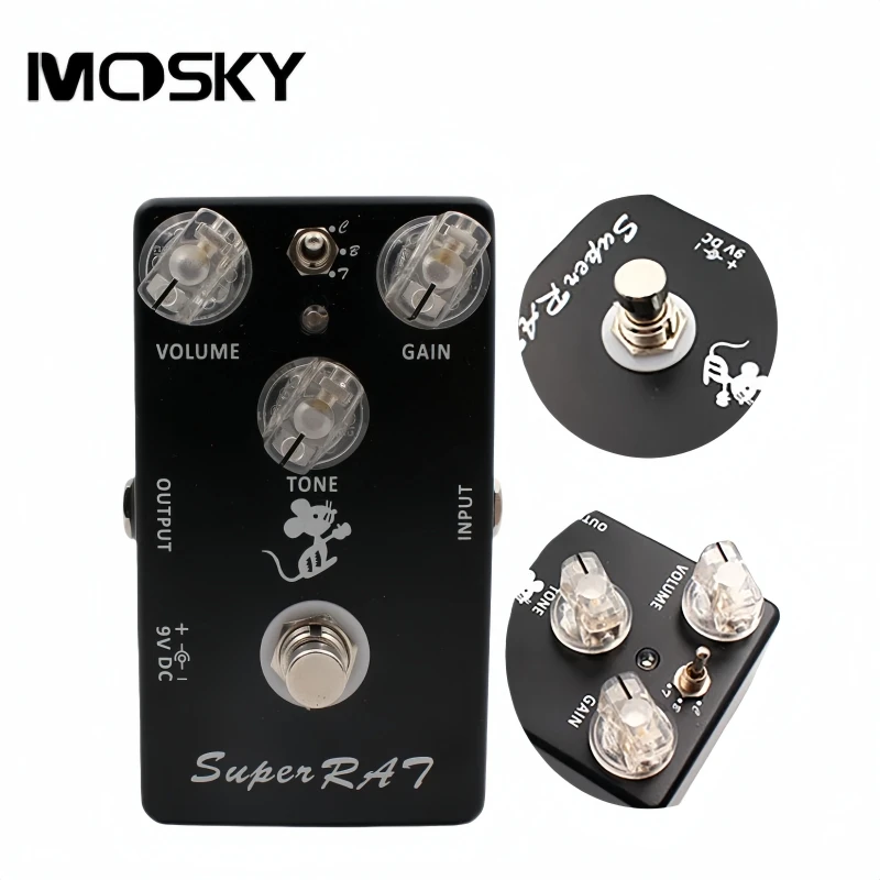 Гитарная педаль эффектов Mosky SUPER RAT Distortion, ручной работы, 3 режима: классический дисторшн/буст/пре-амп для гитары/баса, True Bypass
Гитарная педаль эффектов Mosky SUPER RAT Distortion, ручной работы, 3 режима: классический дисторшн/буст/пре-амп для гитары/баса, True Bypass