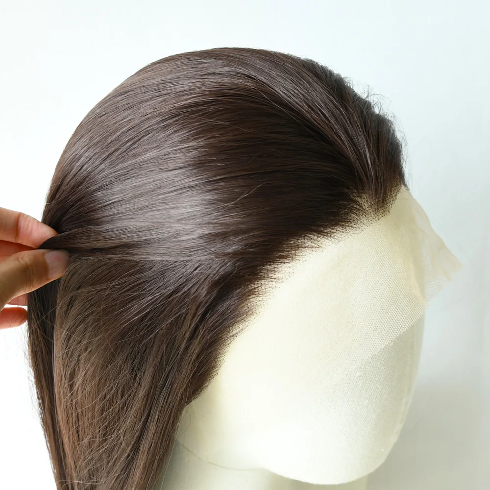 13x4 HD Lace Wig Dark Brown Bone Straight Lace Frontal Wig Glueless Synthetic And Blend Lace Wigs High Quality Heat Resistant
13x4 HD Lace Wig Dark Brown Bone Straight Lace Frontal Wig Glueless Synthetic And Blend Lace Wigs High Quality Heat Resistant