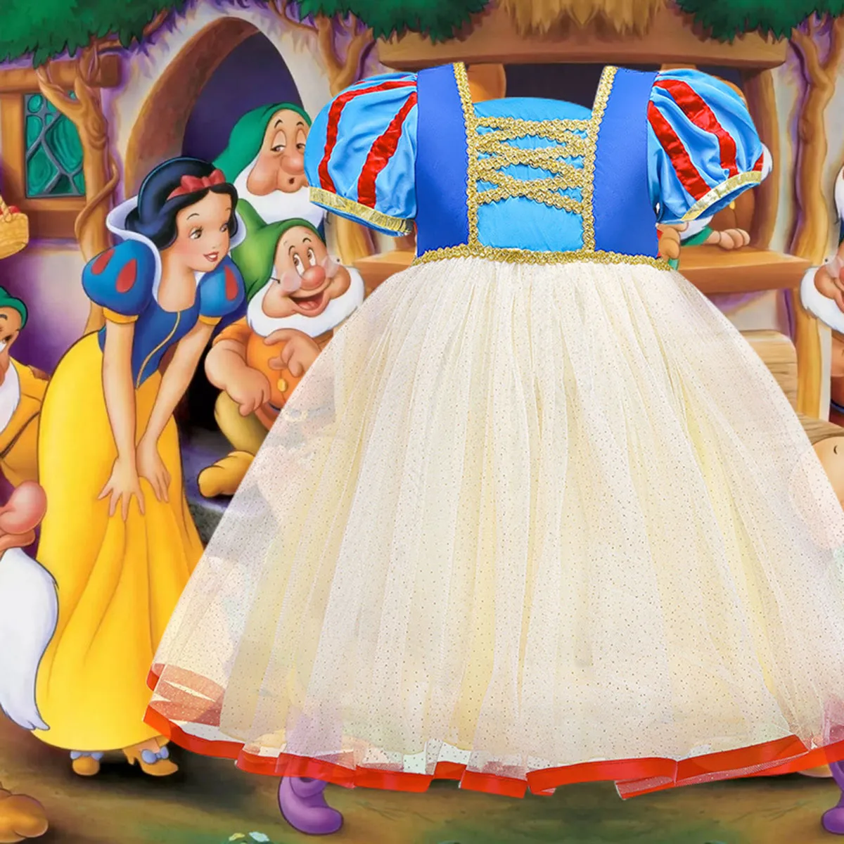 Shiny Toddler Little Girls Movie Snow White Princess Cosplay Halloween Fancy Easter Dress Birthday Party Dress
Shiny Toddler Little Girls Movie Snow White Princess Cosplay Halloween Fancy Easter Dress Birthday Party Dress