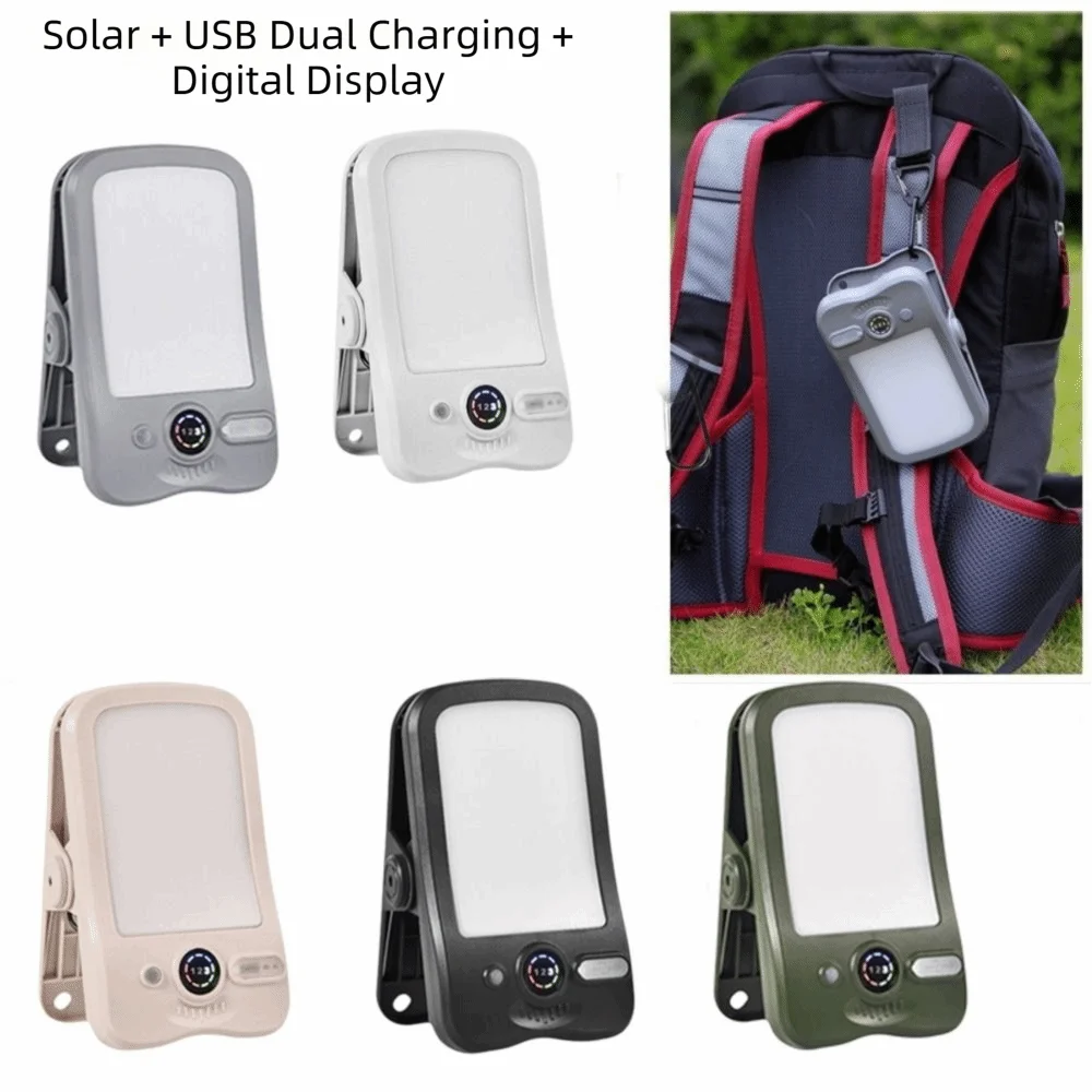 Digital Display Solar Camping Clip Light Long-Lasting Lighting Ultra Long Endurance Portable Camping Light Rechargeable
Digital Display Solar Camping Clip Light Long-Lasting Lighting Ultra Long Endurance Portable Camping Light Rechargeable