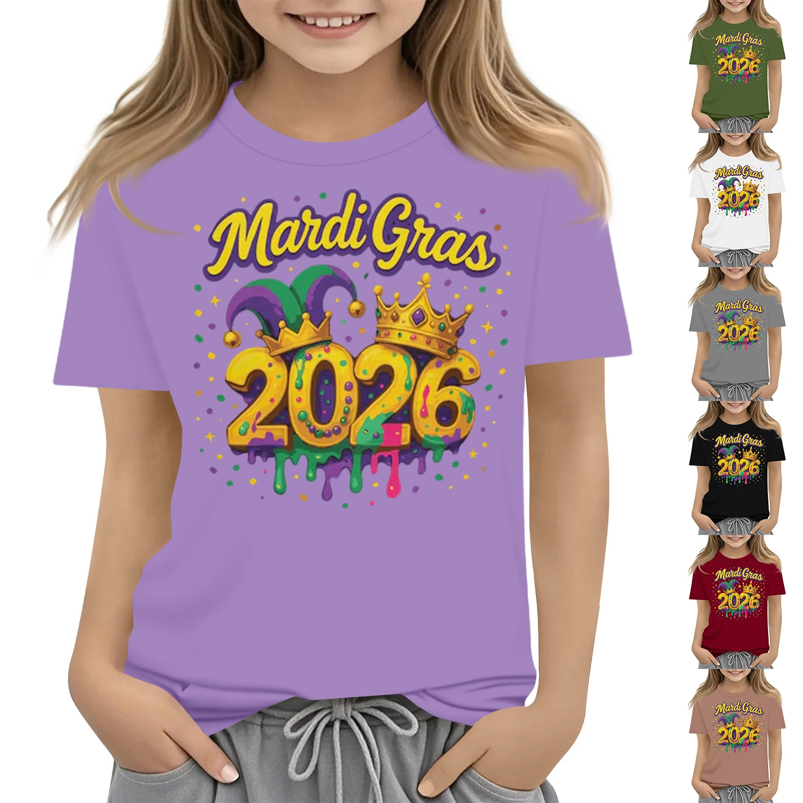 Children's Carnival Theme Fashion Print T-shirt Top Casual Girls Crewneck Short-sleeve Tops Summer Kids Printed Pullover
Children's Carnival Theme Fashion Print T-shirt Top Casual Girls Crewneck Short-sleeve Tops Summer Kids Printed Pullover
