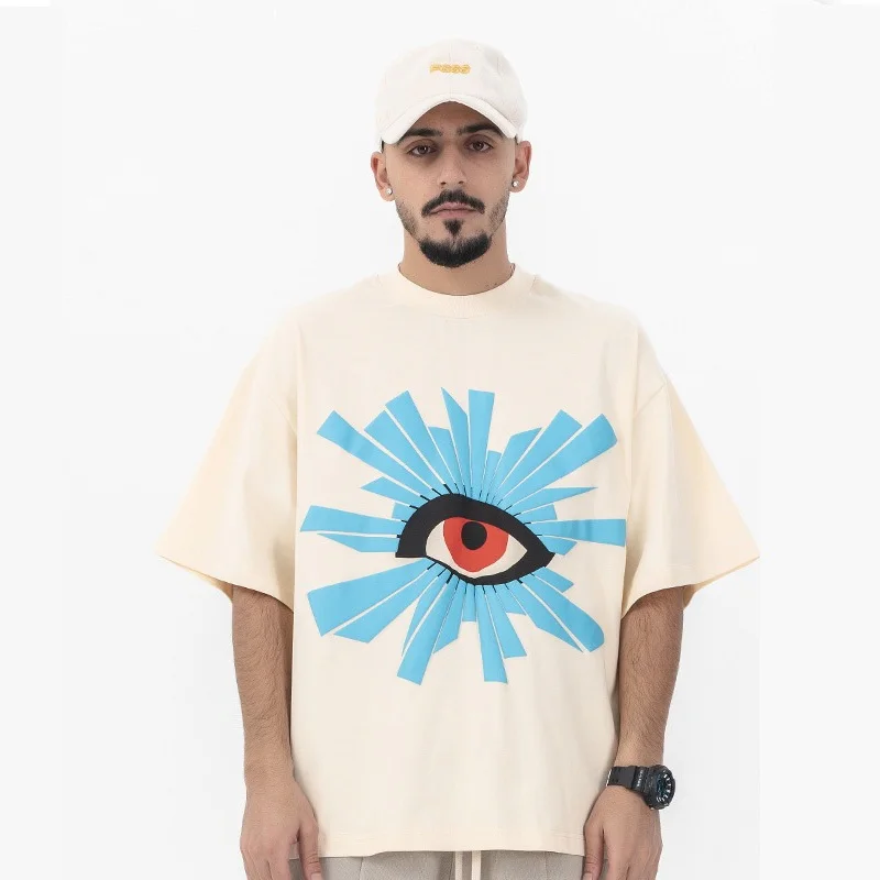 Men's Heavy Cotton Oversized T-Shirt Retro High Street Streetwear Tee 300GSM Summer All Seeing Eye 3D Puff Print Vintage Top
Men's Heavy Cotton Oversized T-Shirt Retro High Street Streetwear Tee 300GSM Summer All Seeing Eye 3D Puff Print Vintage Top