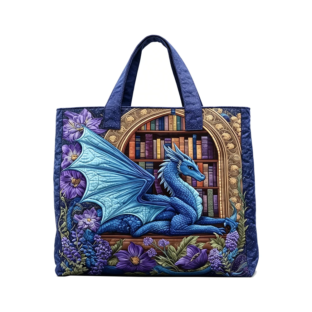 2026 Mythical Dragon Print Quilted Tote Fantasy Book Lover Shoulder Bag Women Daily Handbag For Shopping
2026 Mythical Dragon Print Quilted Tote Fantasy Book Lover Shoulder Bag Women Daily Handbag For Shopping