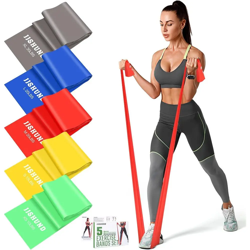 Set of 5 High-Quality Exercise Bands for Stretching, Strength Training, and Home Gym Workouts
Set of 5 High-Quality Exercise Bands for Stretching, Strength Training, and Home Gym Workouts