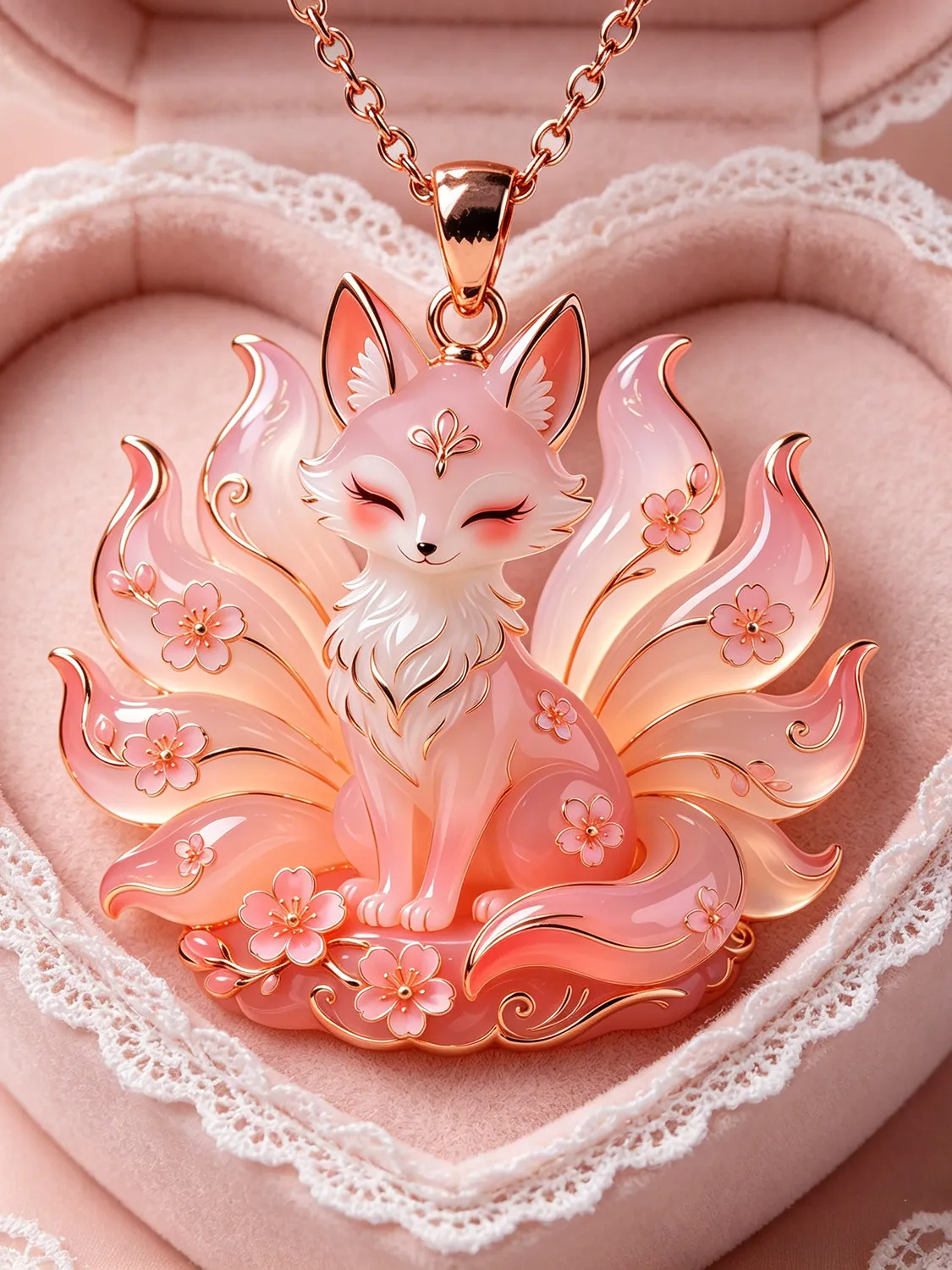 Delicate Peach Blossom Fox Clavicle Chain, Elegant Nine-Tailed Pendant Necklace, Luxury Jewelry Gift for Girlfriend
Delicate Peach Blossom Fox Clavicle Chain, Elegant Nine-Tailed Pendant Necklace, Luxury Jewelry Gift for Girlfriend