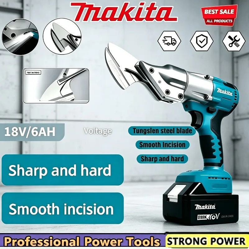 Makita Cordless Metal Shear Cutter Rechargeable Electric Scissors, Heavy Duty Tool for Cutting Thin Plate Sheet Metal
Makita Cordless Metal Shear Cutter Rechargeable Electric Scissors, Heavy Duty Tool for Cutting Thin Plate Sheet Metal