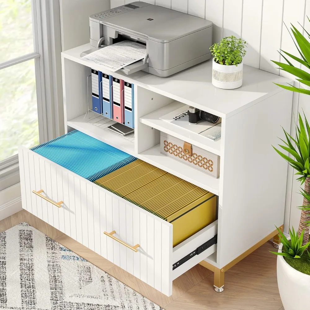 Lateral File Cabinet with Drawer, White Filing Cabinet with Adjustable Hanging Rod for Letter/Letter/A4 Size Files, 35.4" Wood
Lateral File Cabinet with Drawer, White Filing Cabinet with Adjustable Hanging Rod for Letter/Letter/A4 Size Files, 35.4" Wood