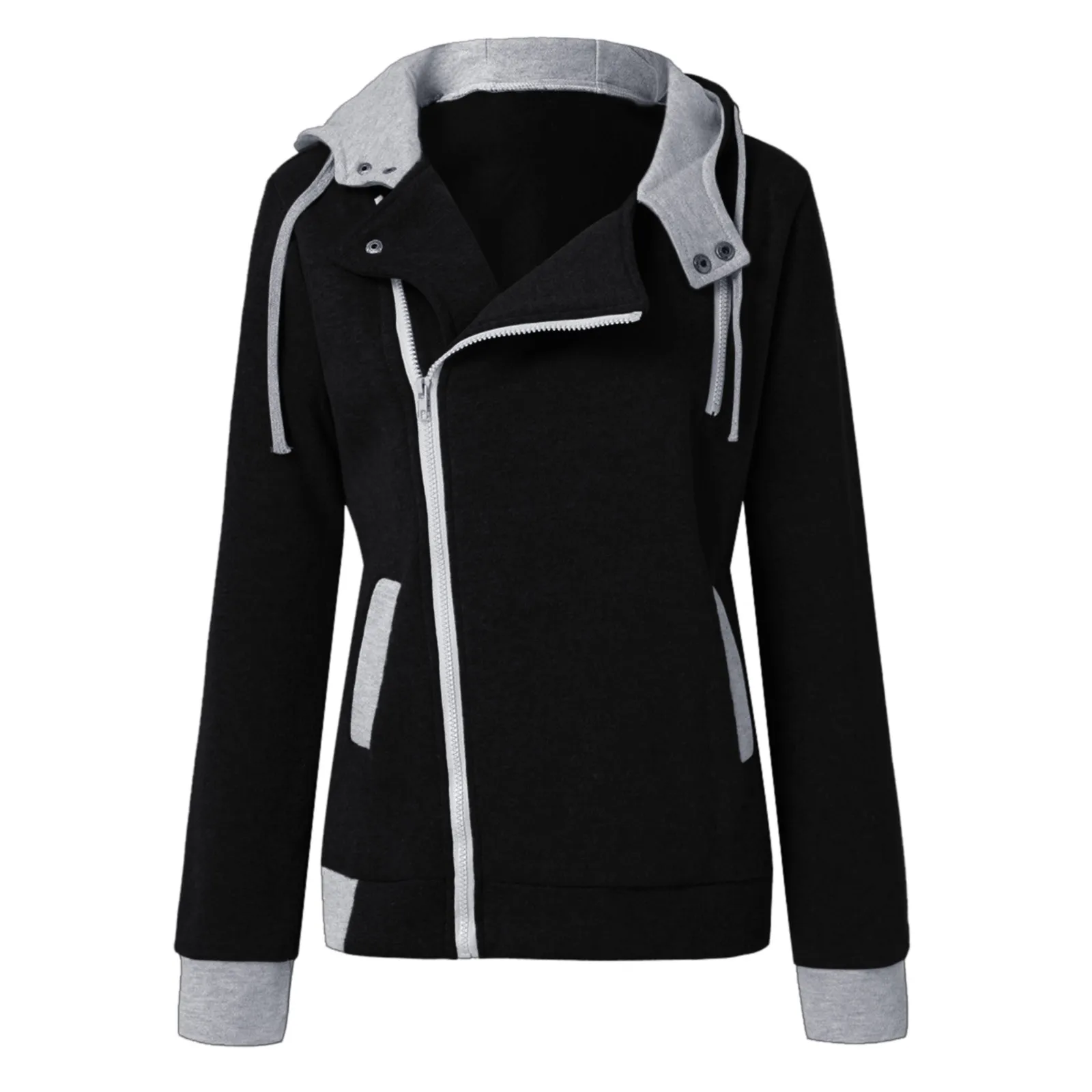 Women's Solid Color Slim Sweatshirt Casual Hoodie Blouse Top Pockets Zipper Coat Winter Warm Coats Chaqueta Mujer
Women's Solid Color Slim Sweatshirt Casual Hoodie Blouse Top Pockets Zipper Coat Winter Warm Coats Chaqueta Mujer
