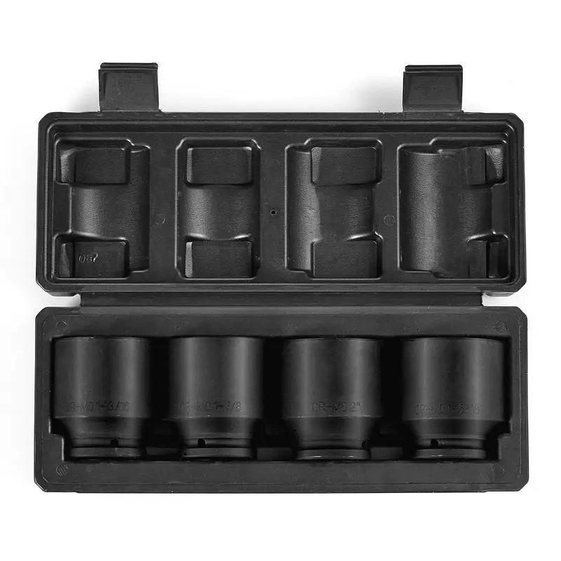 Axle Nut Impact Socket Set, 1/2" Drive 6-Point 4-Piece SAE Spindle Nut Socket Set, CR-MO Heat Treated Large Socket Set with Storage Case, for Auto Repair, Removing or Installing Axle Nuts
Axle Nut Impact Socket Set, 1/2" Drive 6-Point 4-Piece SAE Spindle Nut Socket Set, CR-MO Heat Treated Large Socket Set with Storage Case, for Auto Repair, Removing or Installing Axle Nuts