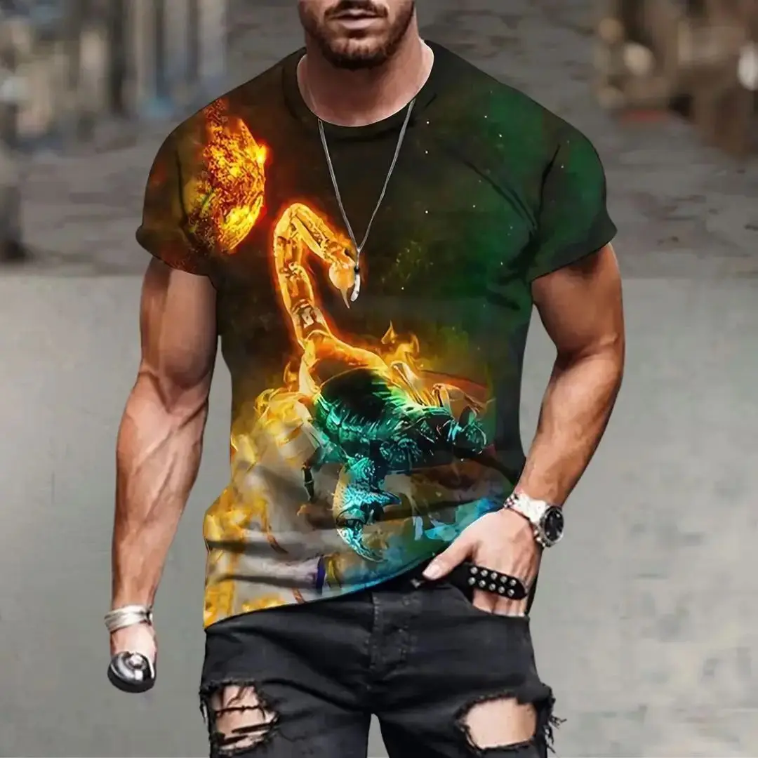 New Summer Men's Trend Cool Street Personality Round Neck 3d Printing Loose Breathable Fashion Casual Plus Size T-Shirt Top
New Summer Men's Trend Cool Street Personality Round Neck 3d Printing Loose Breathable Fashion Casual Plus Size T-Shirt Top