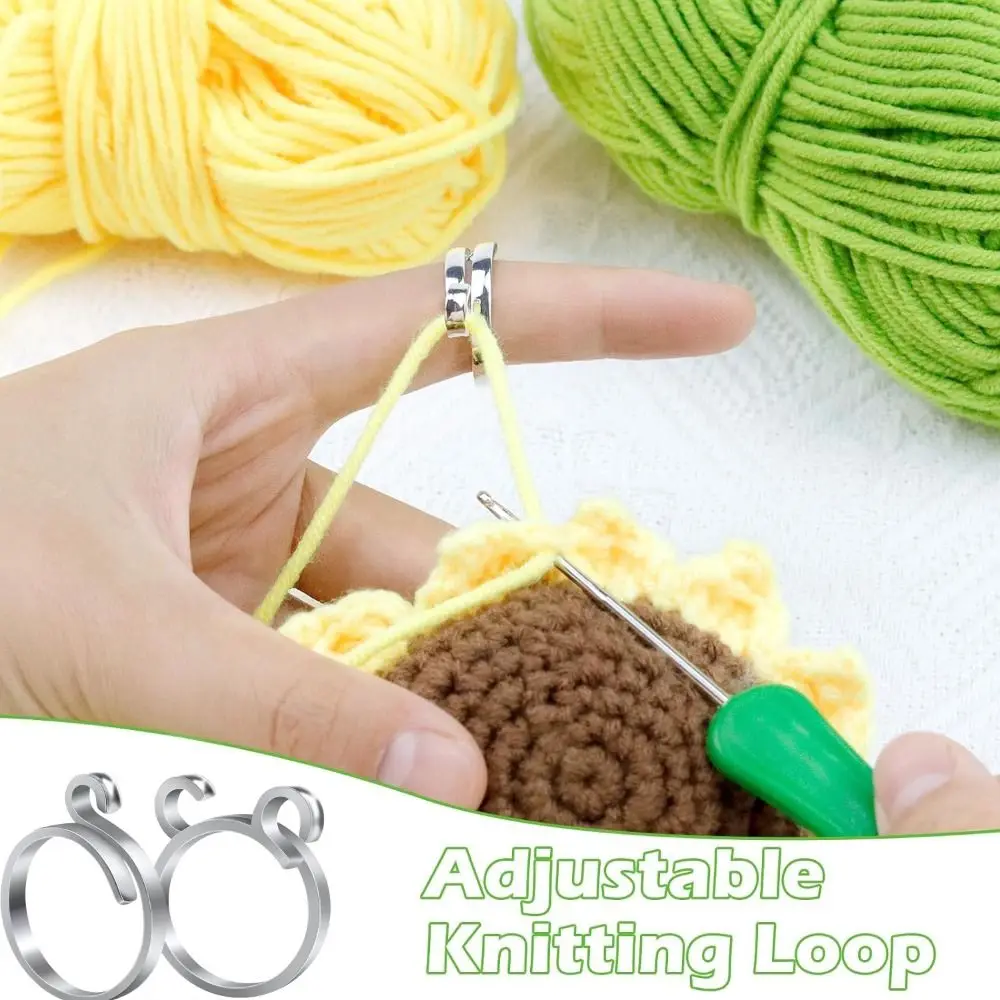 Adjustable Crochet Ring Sillver Color Crocheting Knitting Accessories Braided Knitting Ring Knitting Thimbles for Crochet
Adjustable Crochet Ring Sillver Color Crocheting Knitting Accessories Braided Knitting Ring Knitting Thimbles for Crochet