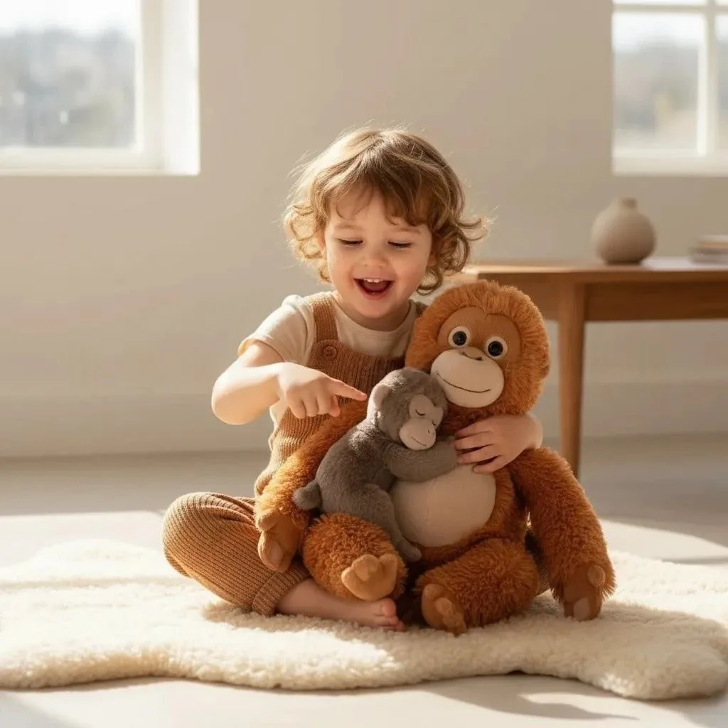 Gorilla Gibbon Plush Doll Soft Fluffy Mother Baby Stuffed Toy for Kids Gift
Gorilla Gibbon Plush Doll Soft Fluffy Mother Baby Stuffed Toy for Kids Gift
