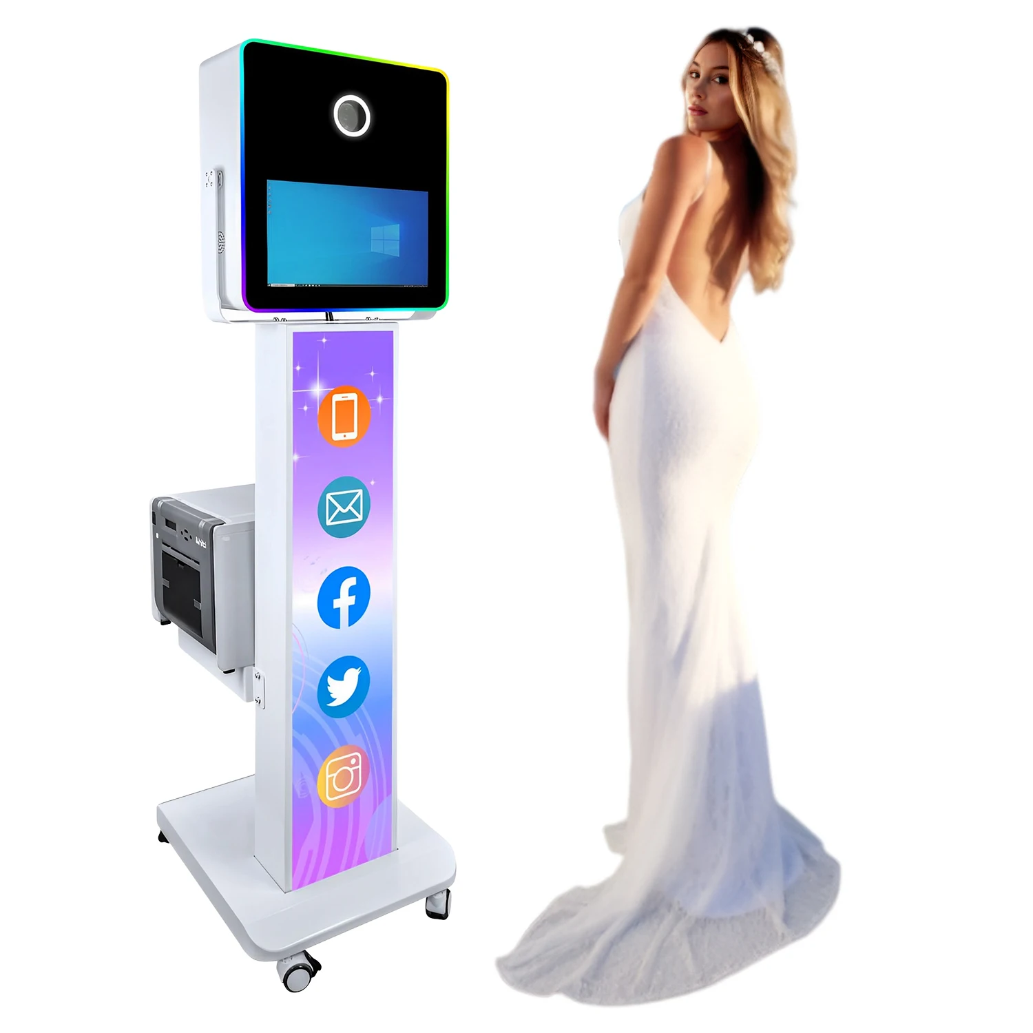 15.6 Inch Touch Screen DSLR Photo Booth LED Flash Light Camera Photo Booth Machine Selfie Photo Booth for Wedding Party Event
15.6 Inch Touch Screen DSLR Photo Booth LED Flash Light Camera Photo Booth Machine Selfie Photo Booth for Wedding Party Event