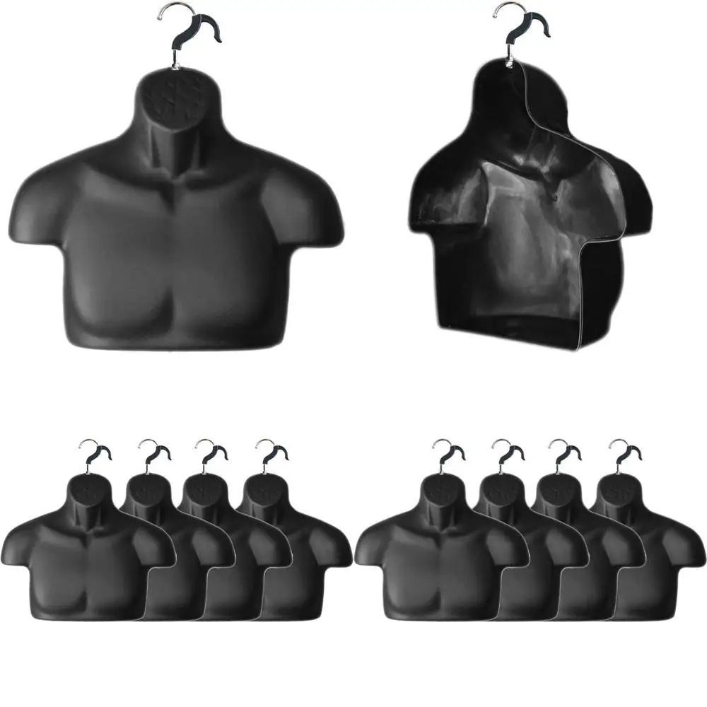 S-M Size Black Plastic Male Mannequin Set of 4 with Hanging Hooks
S-M Size Black Plastic Male Mannequin Set of 4 with Hanging Hooks