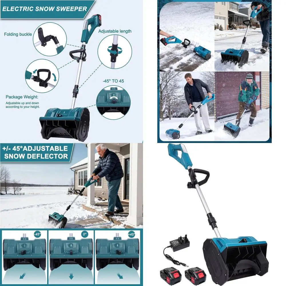13 Беспроводной электрический снегоочиститель, аккумулятор 21 В, 4 Ач, 300 фунтов/мин, бросок 25 футов, идеально подходит для подъездных дорожек, ступеней, патио и тротуаров
13 Беспроводной электрический снегоочиститель, аккумулятор 21 В, 4 Ач, 300 фунтов/мин, бросок 25 футов, идеально подходит для подъездных дорожек, ступеней, патио и тротуаров