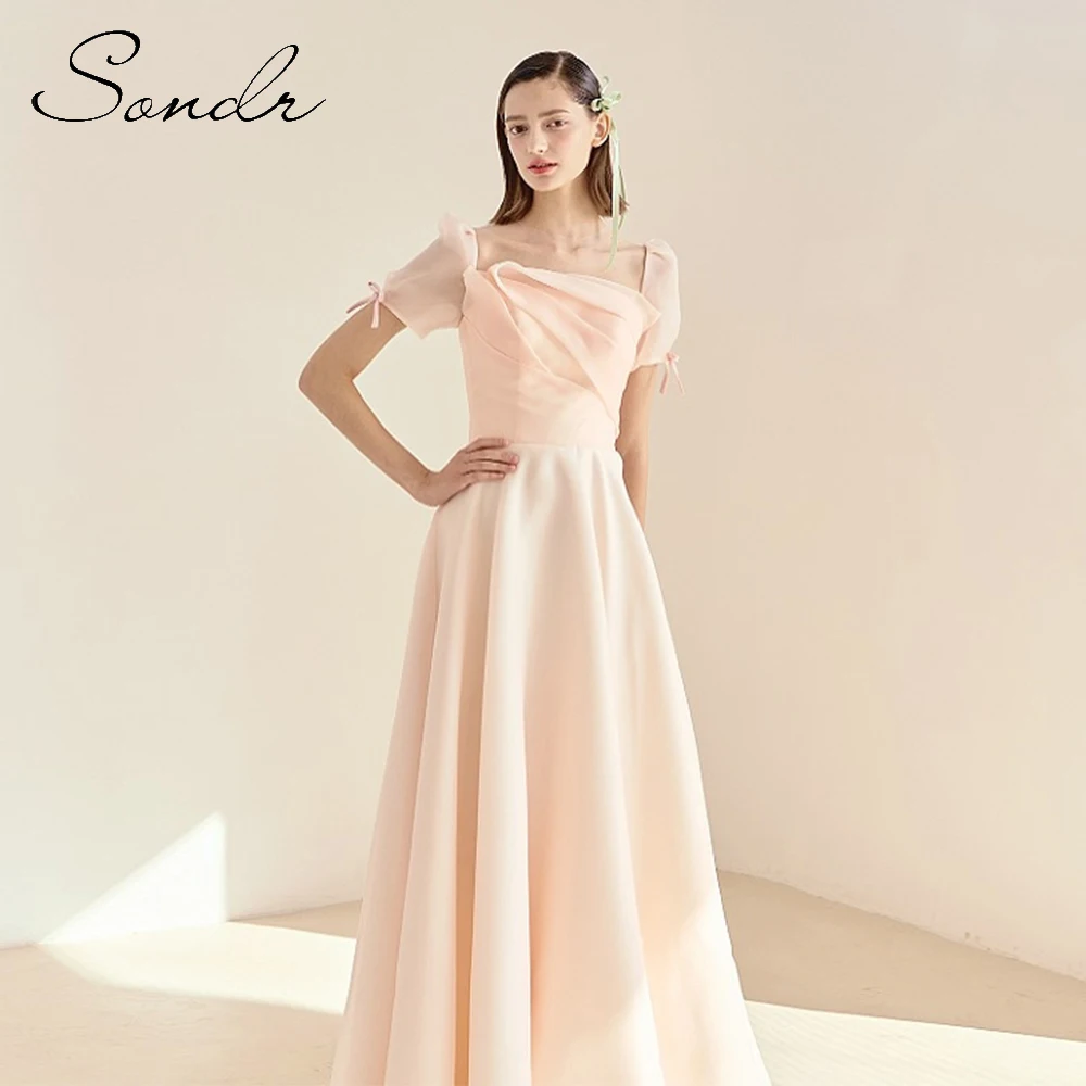 Sondr Elegant Pink Evening Dresses with Short Sleeves A Line Floor-Length Party Dresses Customized Korean Reception Dresses
Sondr Elegant Pink Evening Dresses with Short Sleeves A Line Floor-Length Party Dresses Customized Korean Reception Dresses