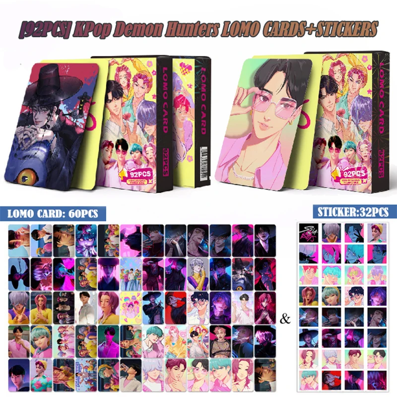 KPop Охотники на демонов, мультяшные ломо-карты и наклейки Saja Boys, коллекция игровых карт, водонепроницаемые декоративные наклейки
KPop Охотники на демонов, мультяшные ломо-карты и наклейки Saja Boys, коллекция игровых карт, водонепроницаемые декоративные наклейки