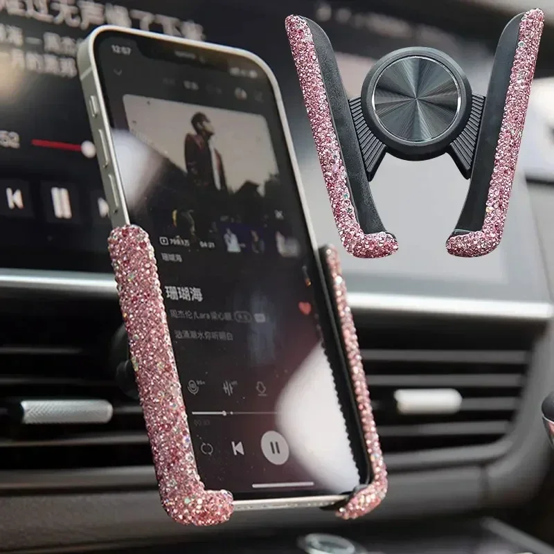 Car Phone Holder Diamond Crystal Car Air Vent Mount Clip Mobile Phone Holder Stand in Auto Bracket Interior Accessories
Car Phone Holder Diamond Crystal Car Air Vent Mount Clip Mobile Phone Holder Stand in Auto Bracket Interior Accessories