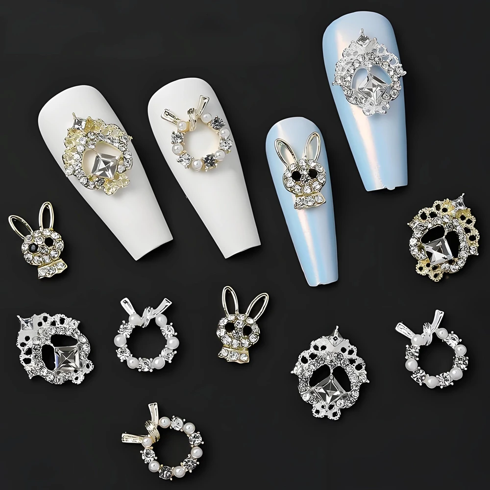 10PCS 3D Luxury Alloy Rabbit Nail Art Rhinestone Frame Charms Accessories For Manicure Decor Nails Decoration Supplies Material
10PCS 3D Luxury Alloy Rabbit Nail Art Rhinestone Frame Charms Accessories For Manicure Decor Nails Decoration Supplies Material