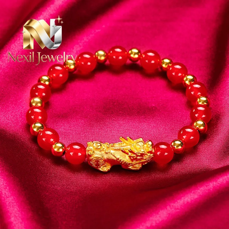 Nexil Jewelry Nexil Jewelry 24K Gold Handcrafted Pixiu Women's Bracelet, AU999 Pure - Trendy Handmade Style, Pixiu Biting Coi
Nexil Jewelry Nexil Jewelry 24K Gold Handcrafted Pixiu Women's Bracelet, AU999 Pure - Trendy Handmade Style, Pixiu Biting Coi