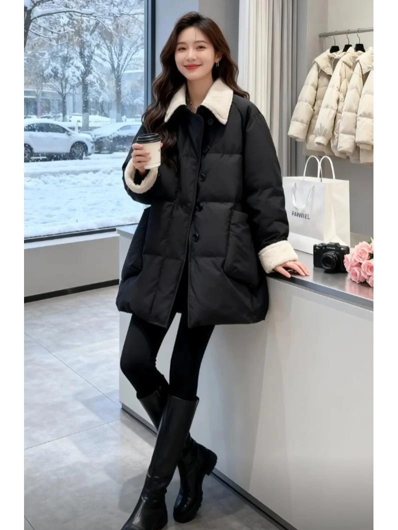 Женская хлопковая куртка свободного кроя с контрастным воротником, утепленная, модная, повседневная, в корейском стиле, для зимы
Женская хлопковая куртка свободного кроя с контрастным воротником, утепленная, модная, повседневная, в корейском стиле, для зимы