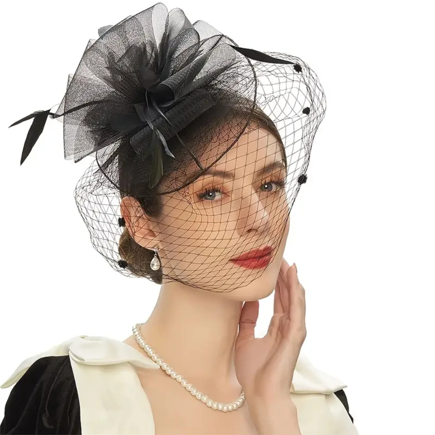 Elegant Flower Mesh Hair Accessory for Party Dance Brides - Delicate Female Headwear with Dual-purpose Headbands
Elegant Flower Mesh Hair Accessory for Party Dance Brides - Delicate Female Headwear with Dual-purpose Headbands