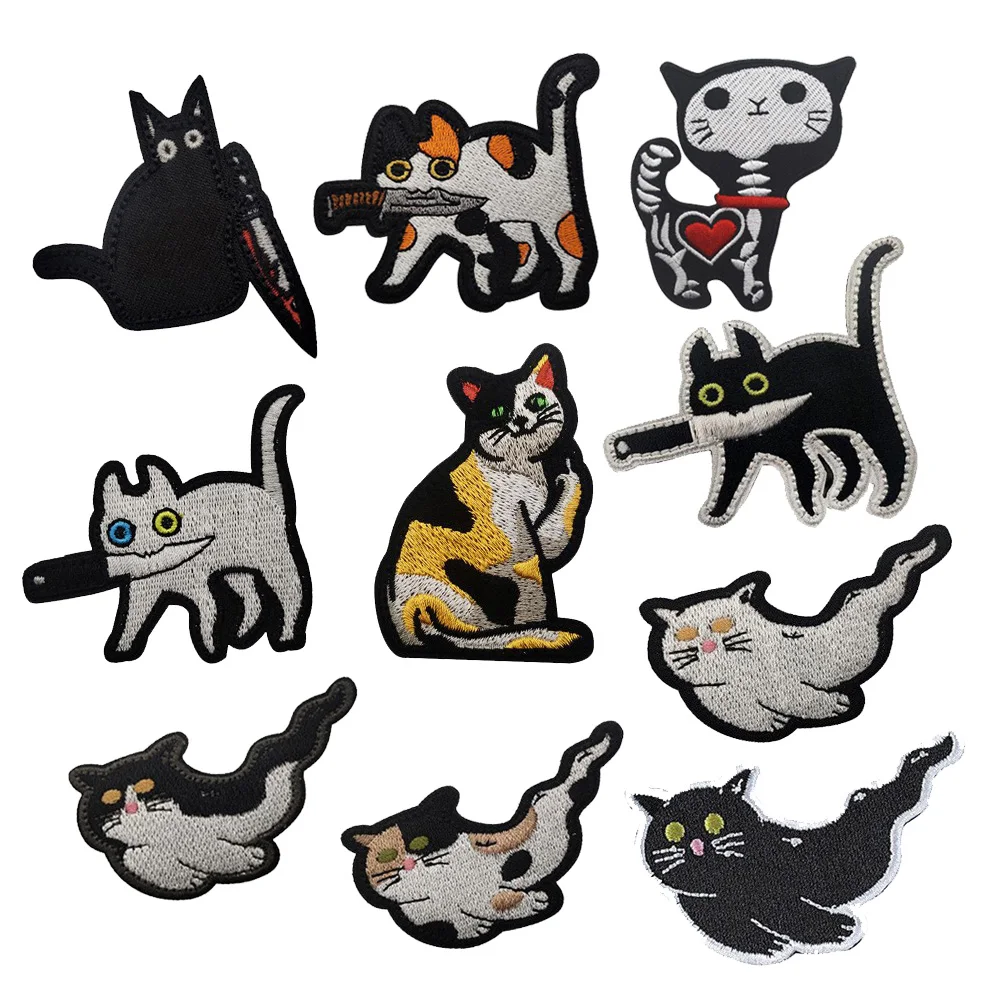 Outdoor Bag Accessories Cute Kitten Embroidered Patch with Black and White Animal Shape Magic Morale Tactical Backpack Patch
Outdoor Bag Accessories Cute Kitten Embroidered Patch with Black and White Animal Shape Magic Morale Tactical Backpack Patch