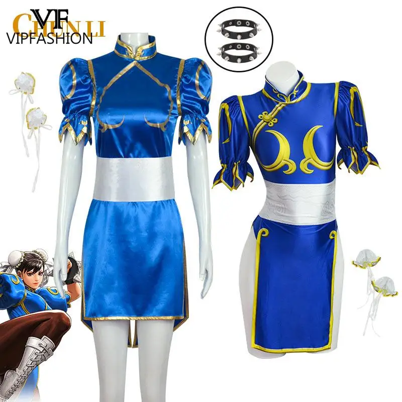 VIP FASHION Chun Li Cosplay Costume Girl Game Bodysuit Set Women Sexy Dress Blue Role Playing Party Clothes Print Holiday Outfit
VIP FASHION Chun Li Cosplay Costume Girl Game Bodysuit Set Women Sexy Dress Blue Role Playing Party Clothes Print Holiday Outfit