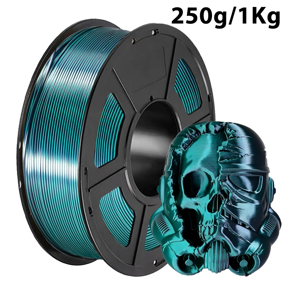 250g 1Kg Dual Color 3D Printing Filament silk PLA black green 1.75MM 3D Printer Material silk Black Green Vacuum Packaging
250g 1Kg Dual Color 3D Printing Filament silk PLA black green 1.75MM 3D Printer Material silk Black Green Vacuum Packaging