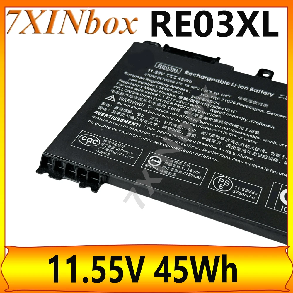 7XINbox RE03XL 11,55 В 45 Втч Аккумулятор для ноутбука HP ProBook 430 440 445 450 G6 zhan66 13 G2 HSTNN-DB9A HSTNN-OB1C HSTNN-UB7R
7XINbox RE03XL 11,55 В 45 Втч Аккумулятор для ноутбука HP ProBook 430 440 445 450 G6 zhan66 13 G2 HSTNN-DB9A HSTNN-OB1C HSTNN-UB7R