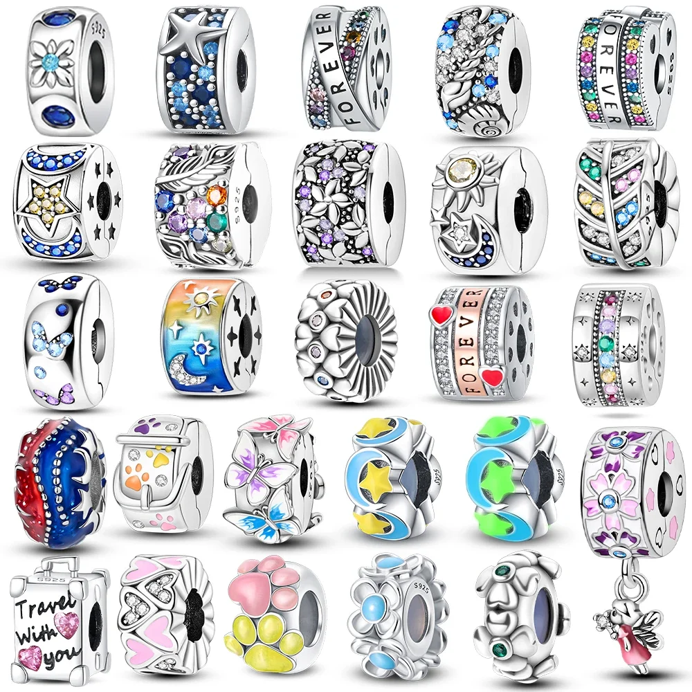 925 Sterling Silver Stopper Clip Butterfly Travel Beads Original Charms Fit Bracelets Bag Keychain Charms DIY Women Jewelry Gift
925 Sterling Silver Stopper Clip Butterfly Travel Beads Original Charms Fit Bracelets Bag Keychain Charms DIY Women Jewelry Gift