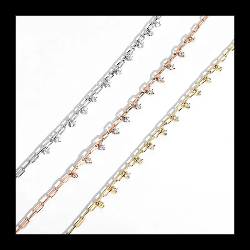 Copper-plated Color-preserving Zirconium-inlaid Gypsy Collarbone Chain Women's Japan and Korea Simple and Versatile Summer Small
Copper-plated Color-preserving Zirconium-inlaid Gypsy Collarbone Chain Women's Japan and Korea Simple and Versatile Summer Small