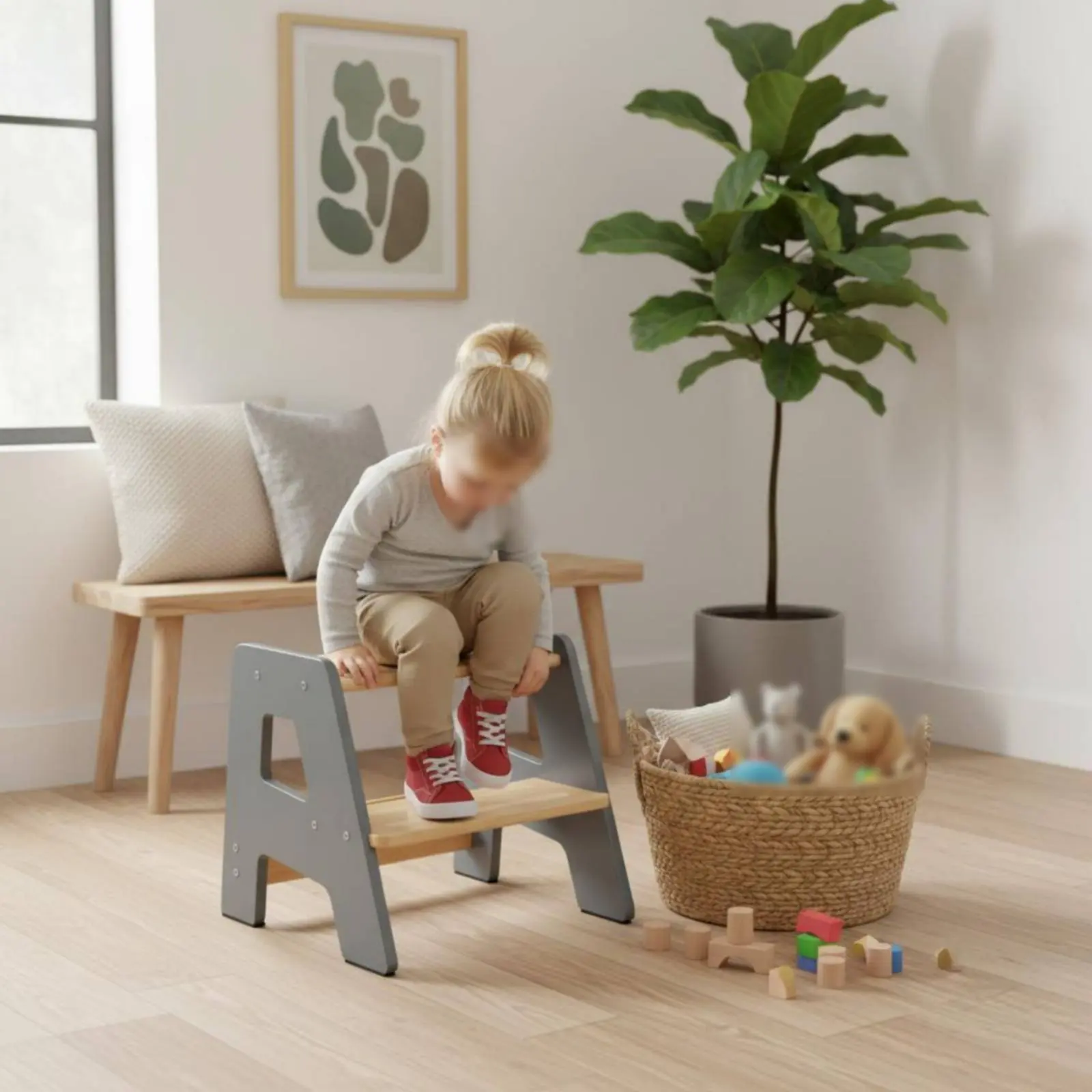 Kids Step Stool Sturdy Toddler Step Stool Household Furniture Non Finish Easy to Clean for Entryway
Kids Step Stool Sturdy Toddler Step Stool Household Furniture Non Finish Easy to Clean for Entryway