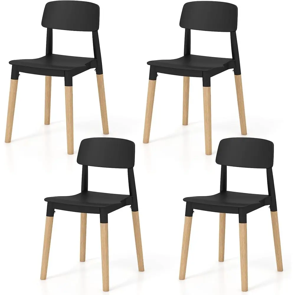 Set of 4 Black Dining Chairs with Solid Wood Legs, Ergonomic Design and Wider Seat for Kitchen and Dining Rooms
Set of 4 Black Dining Chairs with Solid Wood Legs, Ergonomic Design and Wider Seat for Kitchen and Dining Rooms