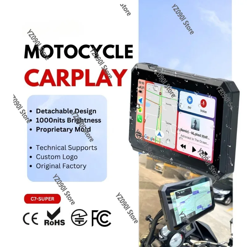 7 Inch Portable Motorcycle Navigation, Wireless GPS Adapter for Vehicle Universal Use
7 Inch Portable Motorcycle Navigation, Wireless GPS Adapter for Vehicle Universal Use