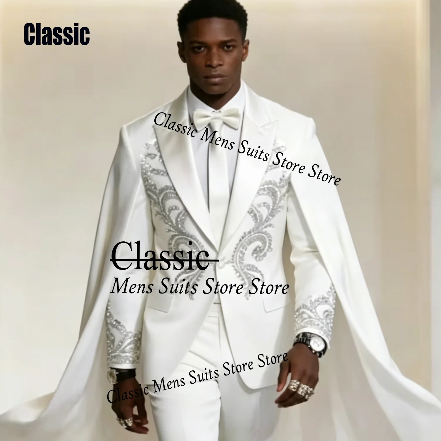 Sparkly Diamonds Jewelry Men Suit Fashion Embroidery Wedding Tuxedos Slim Ropa hombre 2 Pieces Sets Groom Male Blaze Customized
Sparkly Diamonds Jewelry Men Suit Fashion Embroidery Wedding Tuxedos Slim Ropa hombre 2 Pieces Sets Groom Male Blaze Customized
