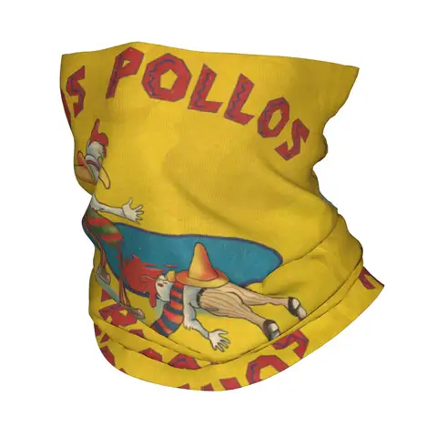 Custom Funny Los Pollos Bandana Winter Neck Warmer Women Windproof Wrap Face Scarf for Ski The Chicken Brothers Gaiter Headband