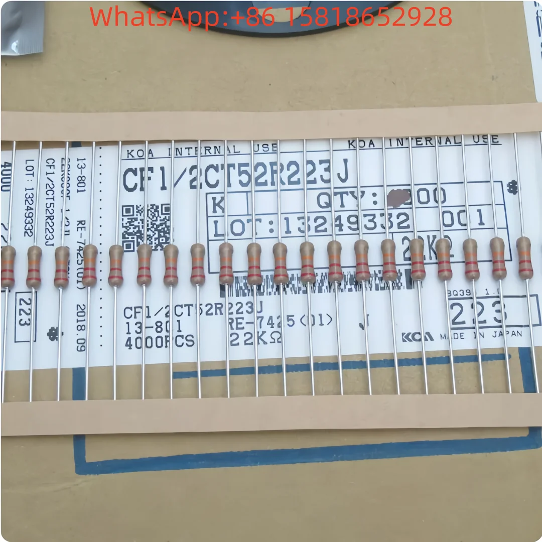 10pcs Japan KOA 22K Resistor 1/2W 0.5W Copper Lead Carbon Film Imported Original CF1/2CT52R223J
10pcs Japan KOA 22K Resistor 1/2W 0.5W Copper Lead Carbon Film Imported Original CF1/2CT52R223J