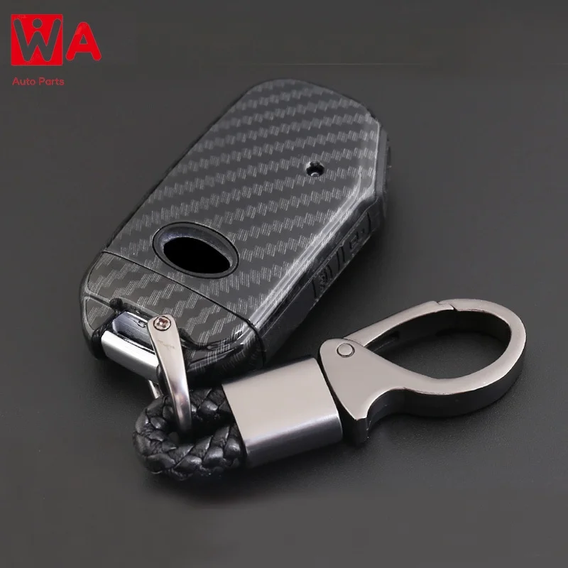 Carbon Fiber ABS Shell+Silicone Cover Remote Key Holder Fob Case&KeyChain For Kia Sportage R 2018
Carbon Fiber ABS Shell+Silicone Cover Remote Key Holder Fob Case&KeyChain For Kia Sportage R 2018