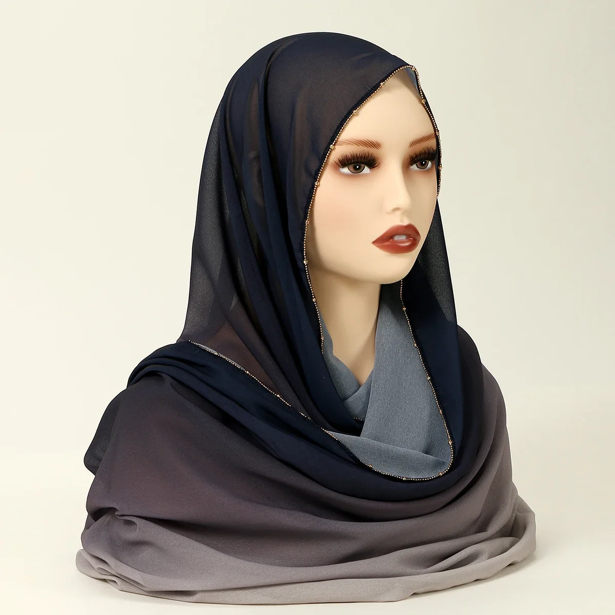 Luxury Chains Edge Hijab Women Gradient Chiffon Scarf Muslim Shawl Wrap Headscarf Turban Bandanas Bufanda Foulard Turbante Mujer
Luxury Chains Edge Hijab Women Gradient Chiffon Scarf Muslim Shawl Wrap Headscarf Turban Bandanas Bufanda Foulard Turbante Mujer