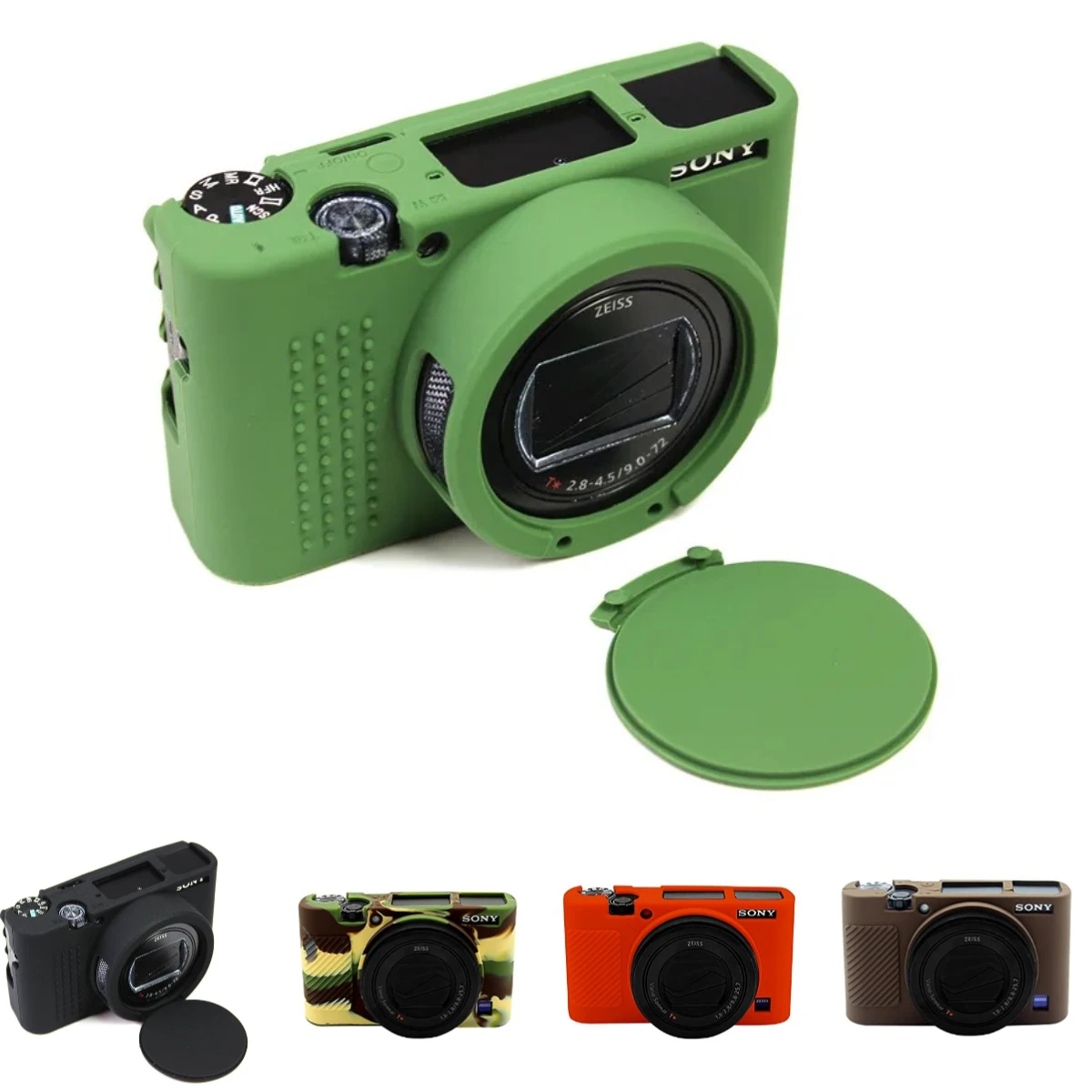 For Sony RX100M7 RX100 Mark VII Silicone Case Digital Camera, Durable Protective Skin with Detachable Lens Cap for Vlogging
For Sony RX100M7 RX100 Mark VII Silicone Case Digital Camera, Durable Protective Skin with Detachable Lens Cap for Vlogging