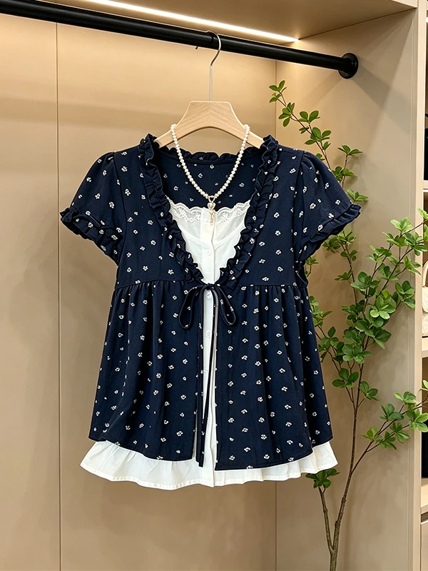 plus Size Floral Print Short Sleeve Shirt Women Loose Style Summer New Arrival Korean Fashion Breathable Comfortable Casual Top
plus Size Floral Print Short Sleeve Shirt Women Loose Style Summer New Arrival Korean Fashion Breathable Comfortable Casual Top