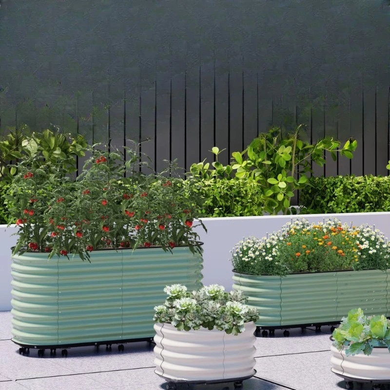 Mobile metal planting box Iron sheet flower slot with wheels Elevated garden bed Climbing vine plant vegetable growing frame
Mobile metal planting box Iron sheet flower slot with wheels Elevated garden bed Climbing vine plant vegetable growing frame