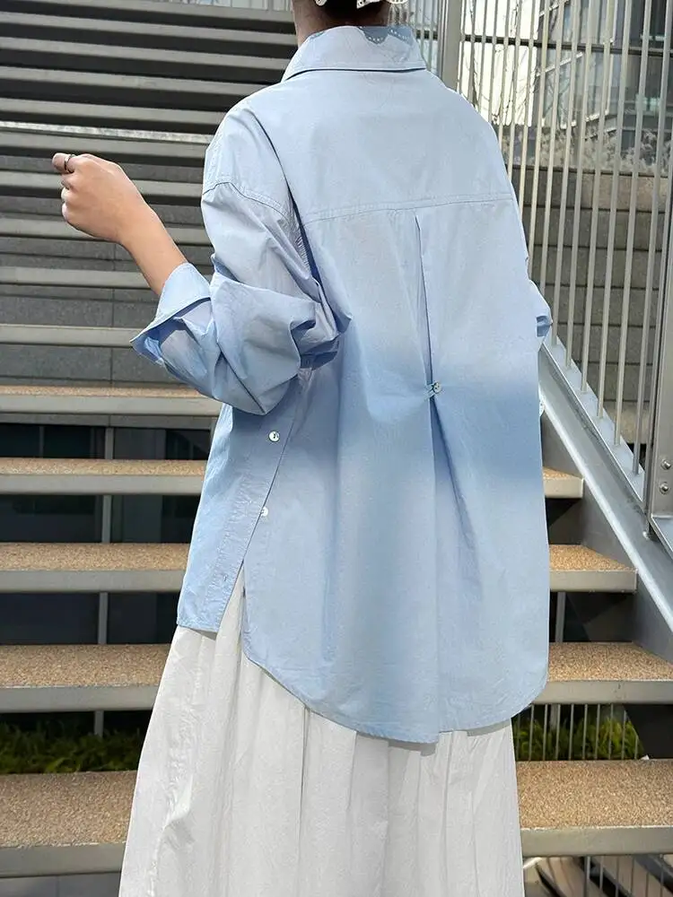 Blue Gray Women Side Button Big Size Casual Blouse New Lapel Long Sleeve Shirt Fashion Spring Autumn 2026 AUB3
Blue Gray Women Side Button Big Size Casual Blouse New Lapel Long Sleeve Shirt Fashion Spring Autumn 2026 AUB3