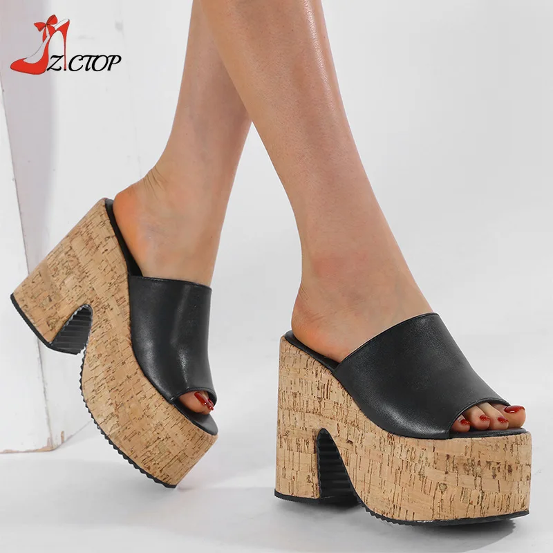 Women Platform Sandals Super High Heels Slippers Open Toe Wedges Thick Bottom Mules Summer Casual Shoes Big Size 
Women Platform Sandals Super High Heels Slippers Open Toe Wedges Thick Bottom Mules Summer Casual Shoes Big Size