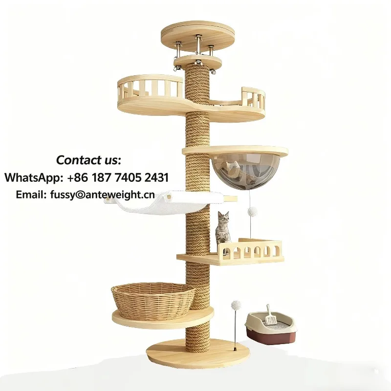 Новая многоуровневая большая кошачья стойка-дерево 2026 года из массива дерева, от пола до потолка, с платформой для прыжков и лазания
Новая многоуровневая большая кошачья стойка-дерево 2026 года из массива дерева, от пола до потолка, с платформой для прыжков и лазания