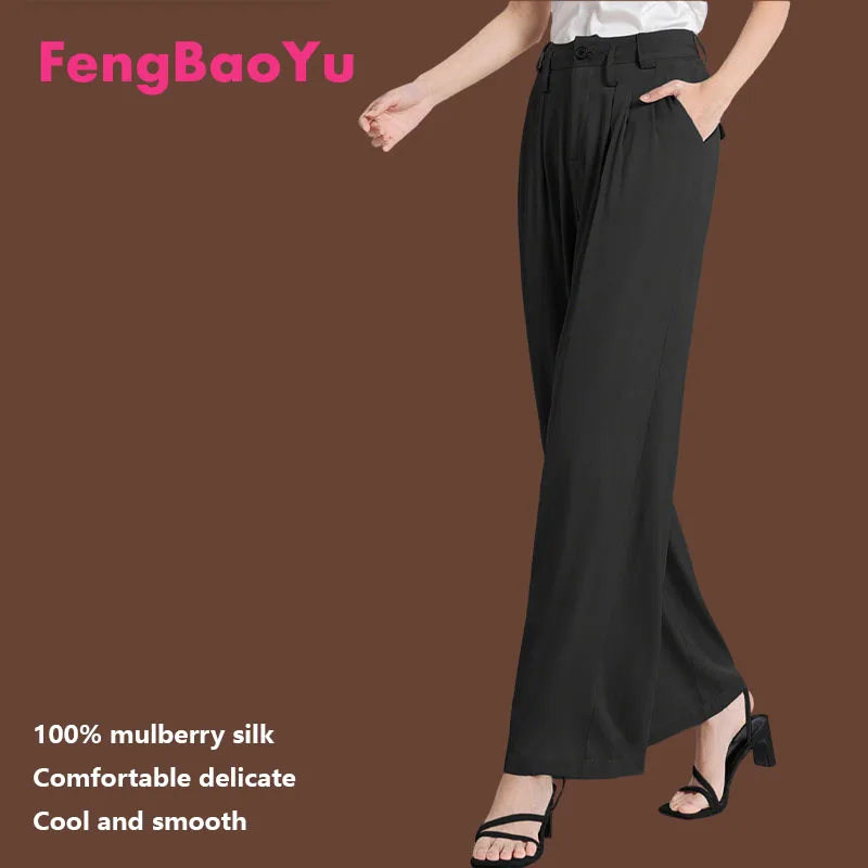 Fengbaoyu 100% Natural Silk Women's Pants - Elegant and Luxurious Straight Pants with Comfortable, Soft, Light Delicate Feel
Fengbaoyu 100% Natural Silk Women's Pants - Elegant and Luxurious Straight Pants with Comfortable, Soft, Light Delicate Feel